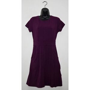 Scottevest Daisy Dress Size XS Hidden  Pockets Purple Knit Stretch